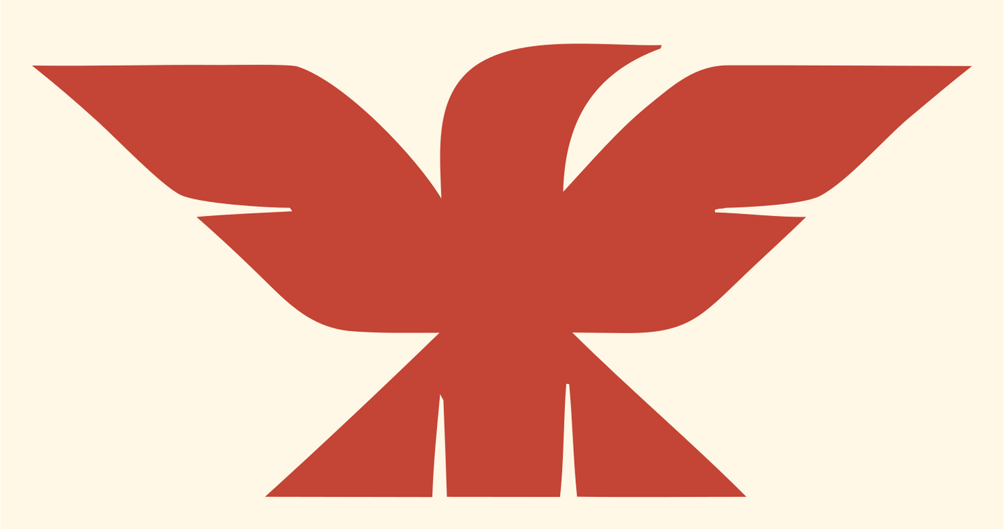 Bold Eagle Spread Wings Mark #fff8e7/#c44536