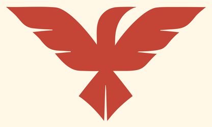 Bold Eagle Dive Mark #fff8e7/#c44536