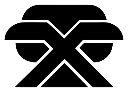 Bold X Cross Sushi Mark #ffffff/#000000