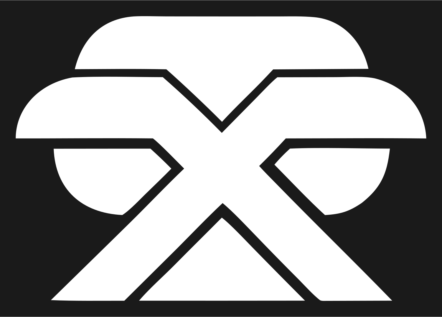 Bold X Cross Sushi Mark #1a1a1a/#ffffff