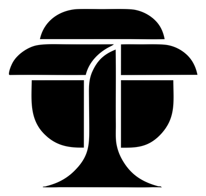 Geometric Tree Sushi Mark #ffffff/#000000