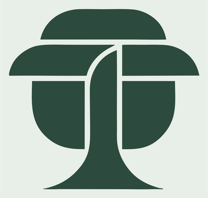 Geometric Tree Sushi Mark #e8efe9/#2d4a3e