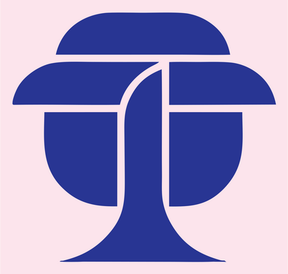 Geometric Tree Sushi Mark #fce4ec/#283593