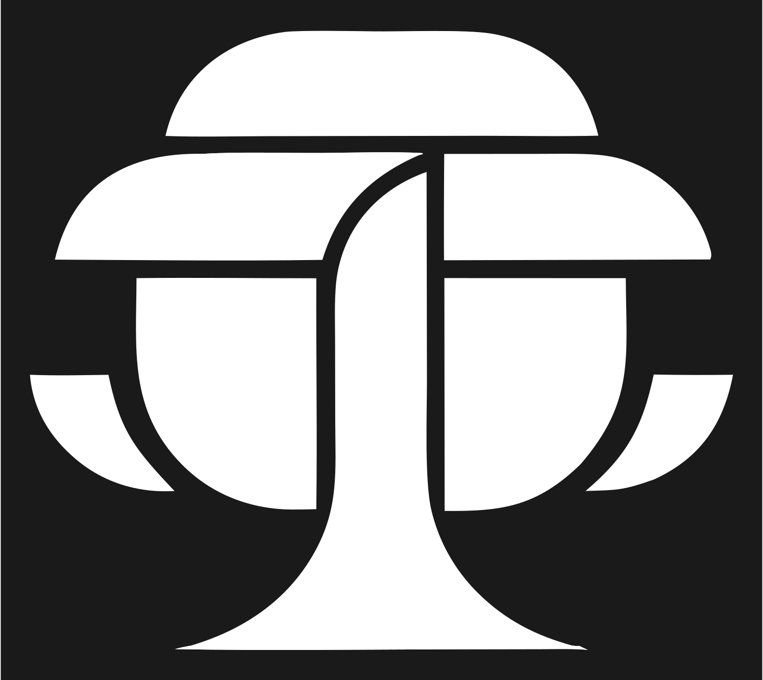 Bold Canopy Tree Emblem #1a1a1a/#ffffff