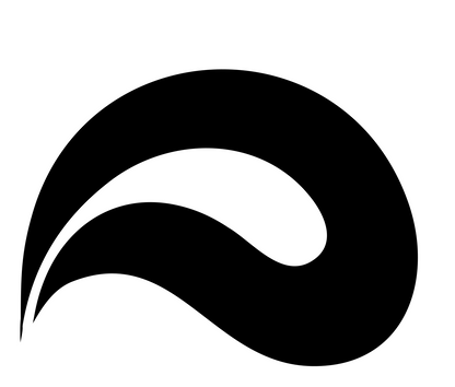 Curl Wave Sushi Mark #ffffff/#000000