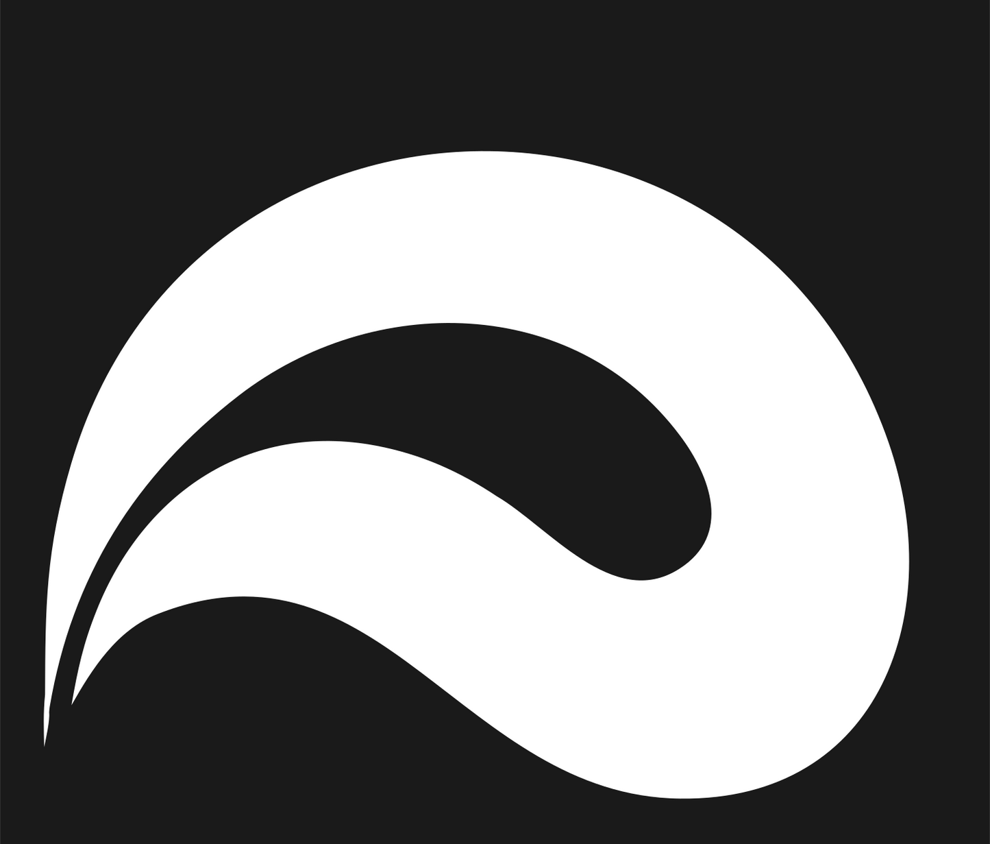 Curl Wave Sushi Mark #1a1a1a/#ffffff