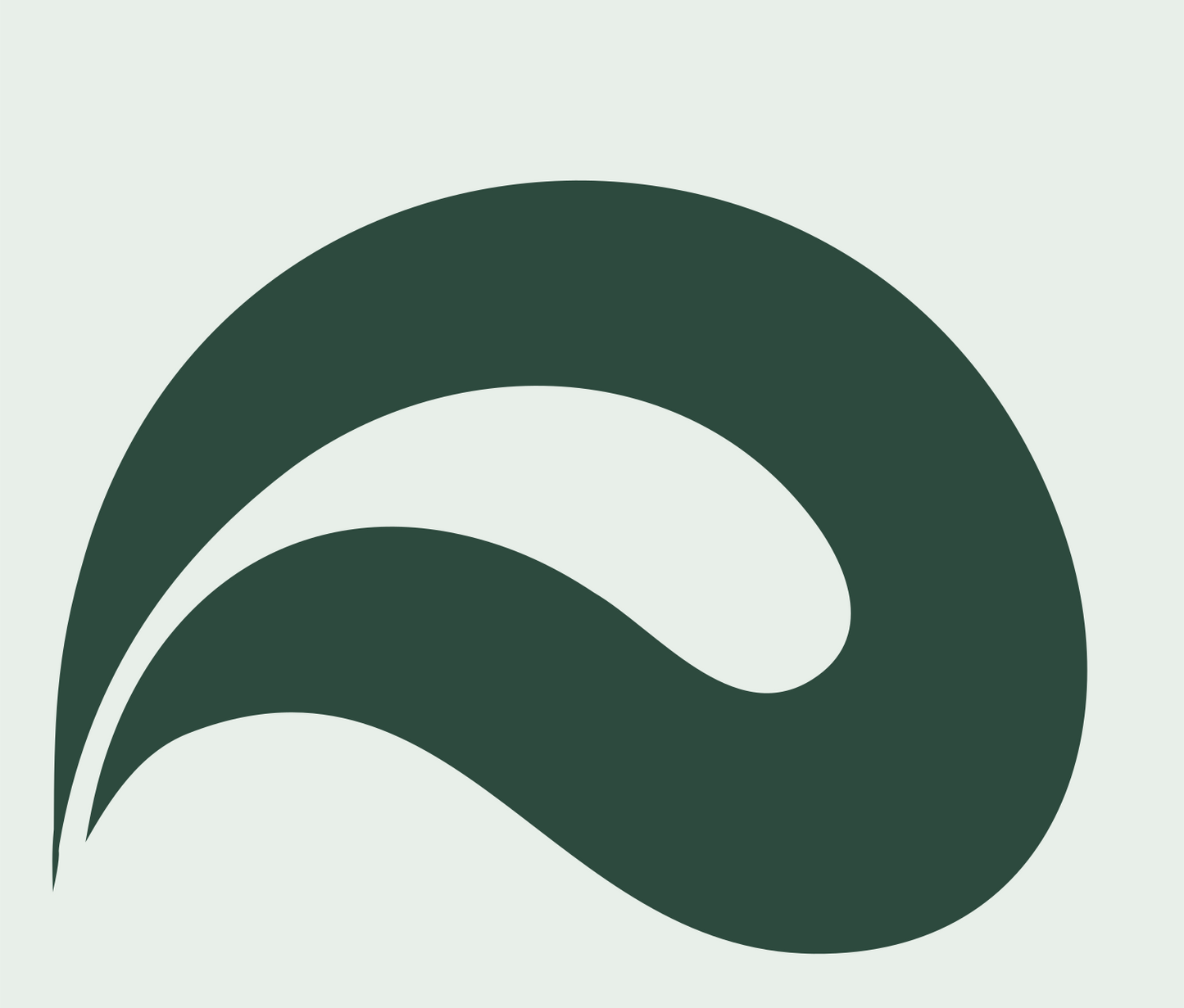 Curl Wave Sushi Mark #e8efe9/#2d4a3e