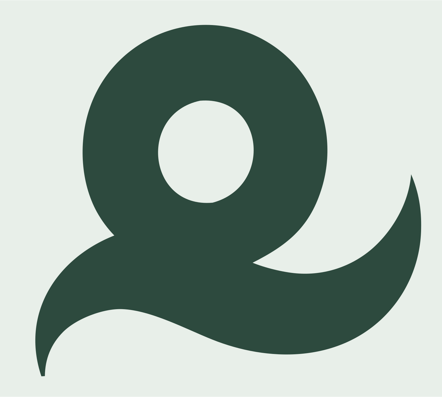 Bold Ring Tail Sushi Mark #e8efe9/#2d4a3e