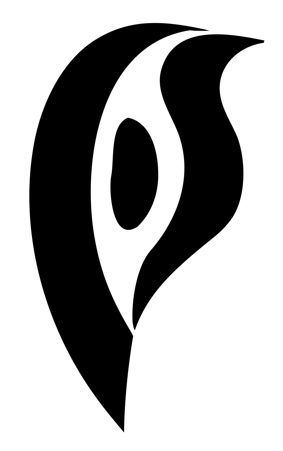 Feather Flame Sushi Mark #ffffff/#000000