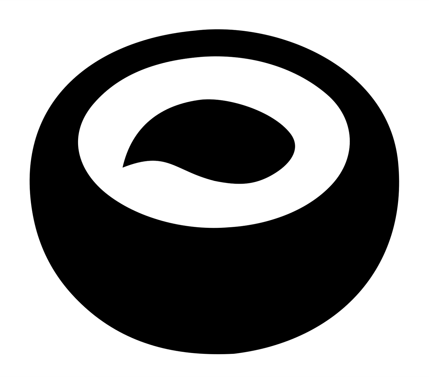 Bold Donut Ring Sushi Icon #ffffff/#000000