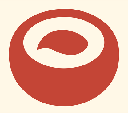 Bold Donut Ring Sushi Icon #fff8e7/#c44536