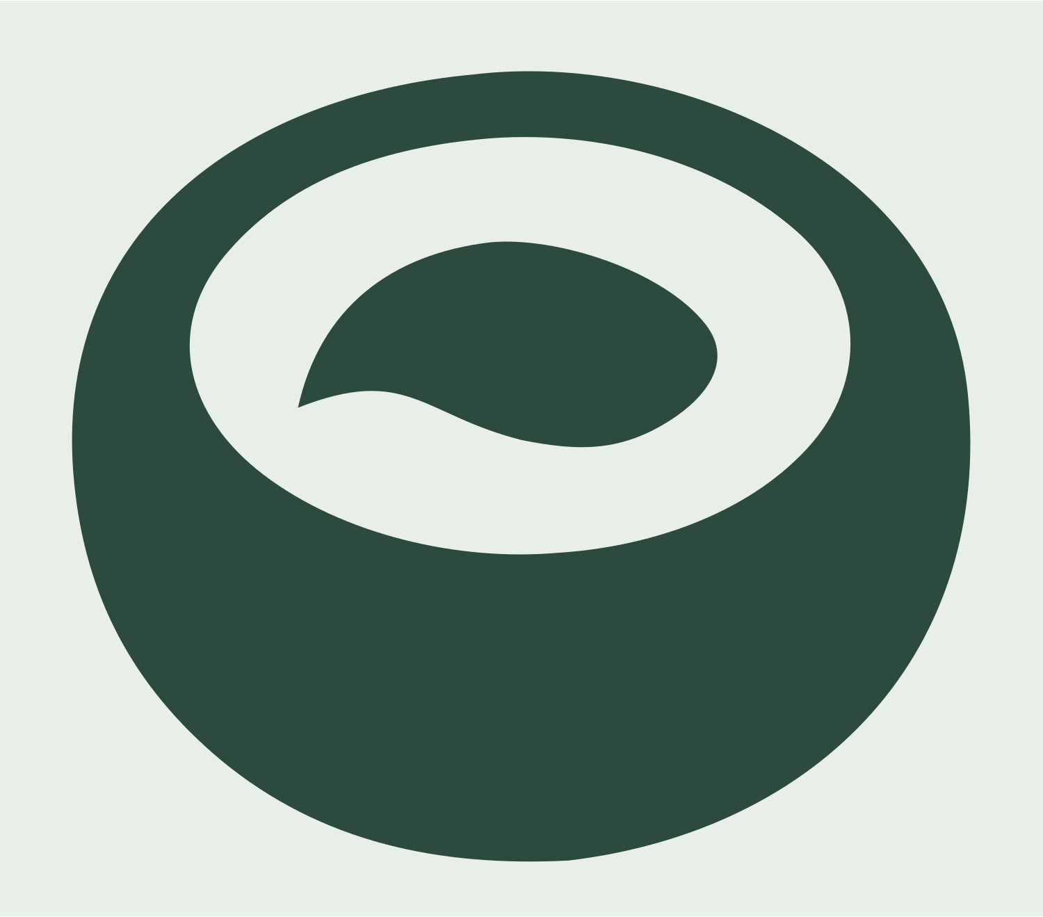 Bold Donut Ring Sushi Icon #e8efe9/#2d4a3e