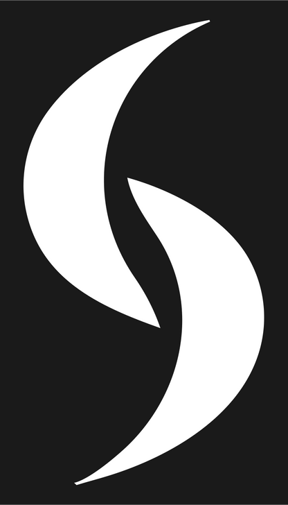 Negative Space Flame Sushi Mark #1a1a1a/#ffffff