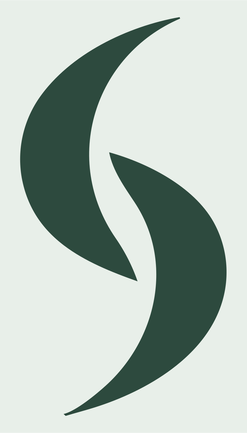Negative Space Flame Sushi Mark #e8efe9/#2d4a3e
