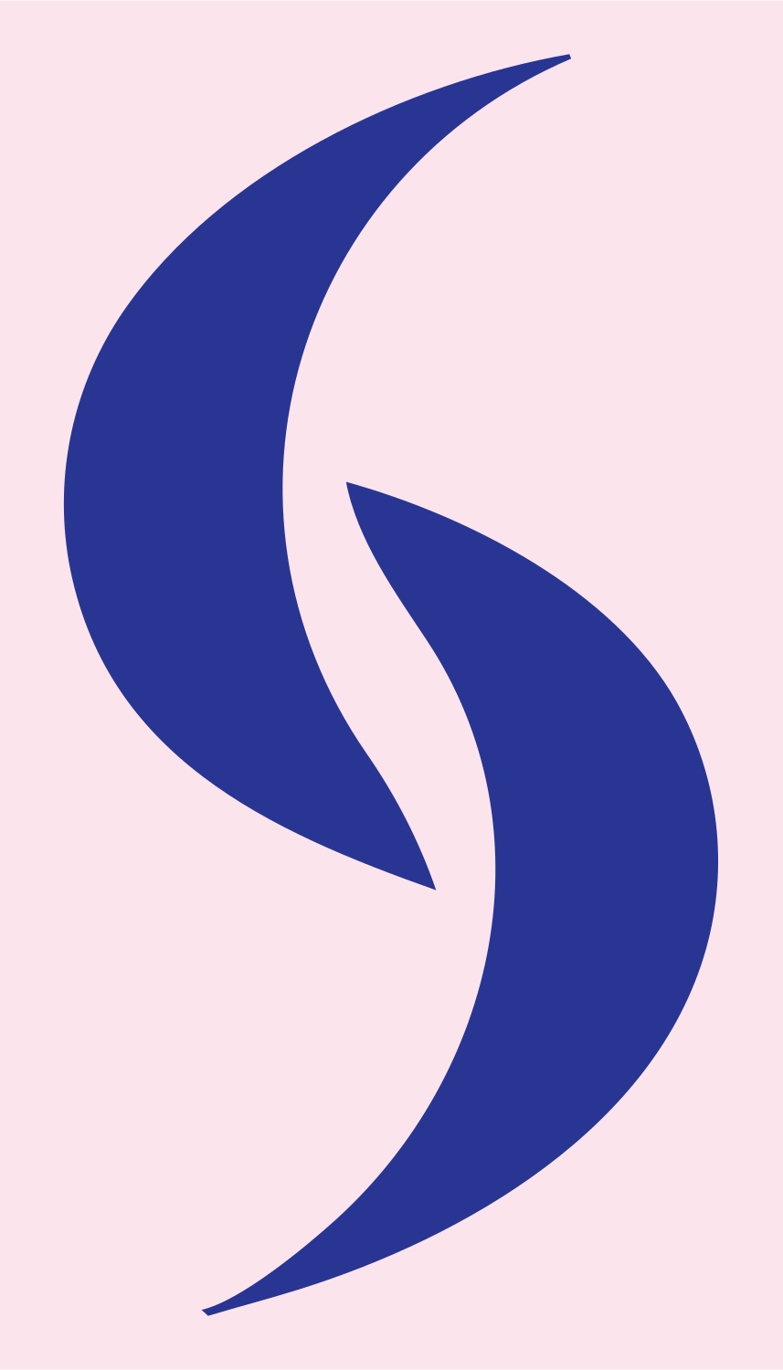 Negative Space Flame Sushi Mark #fce4ec/#283593