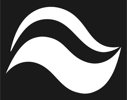 Bold Dual Wave Logo #1a1a1a/#ffffff