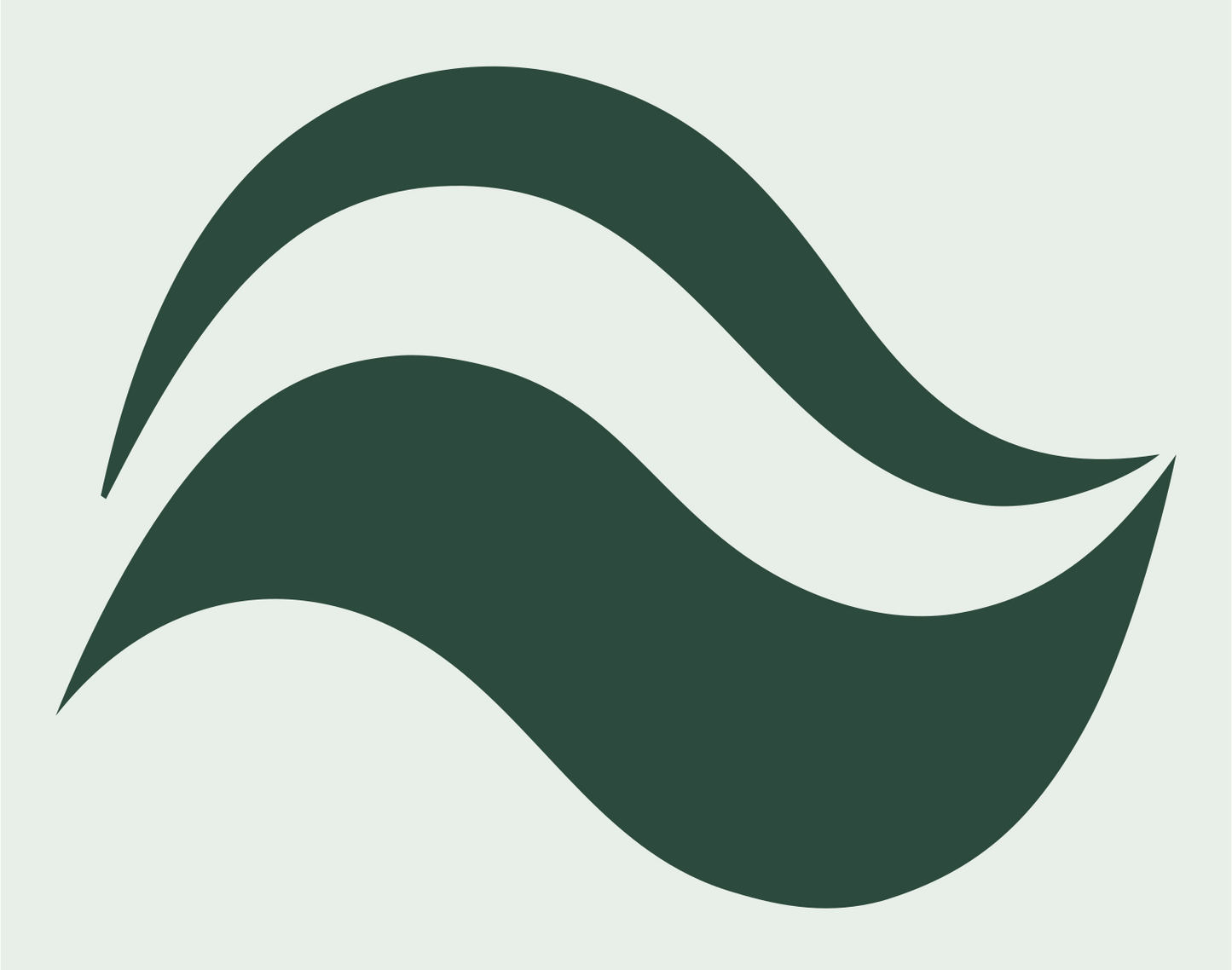 Bold Dual Wave Logo #e8efe9/#2d4a3e