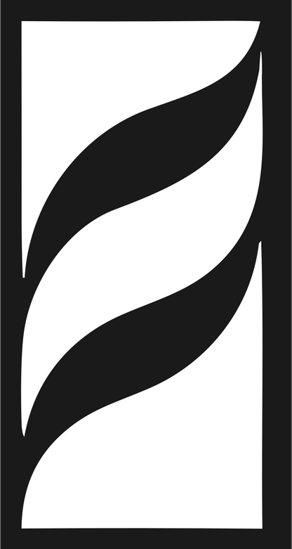 Negative Space Flame Ribbon Mark #1a1a1a/#ffffff