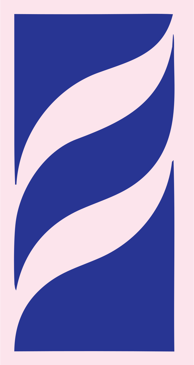 Negative Space Flame Ribbon Mark #fce4ec/#283593