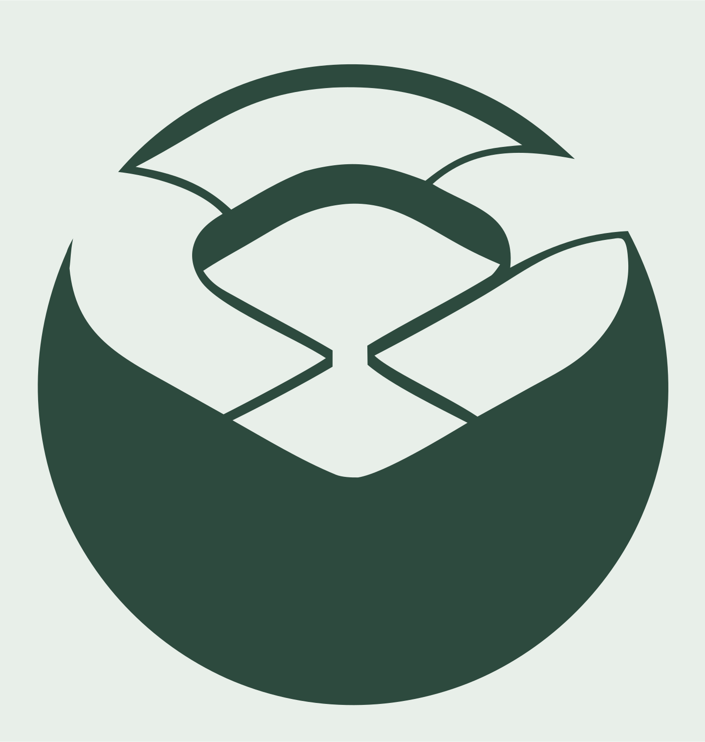 Negative Space Bowl Sushi Mark #e8efe9/#2d4a3e