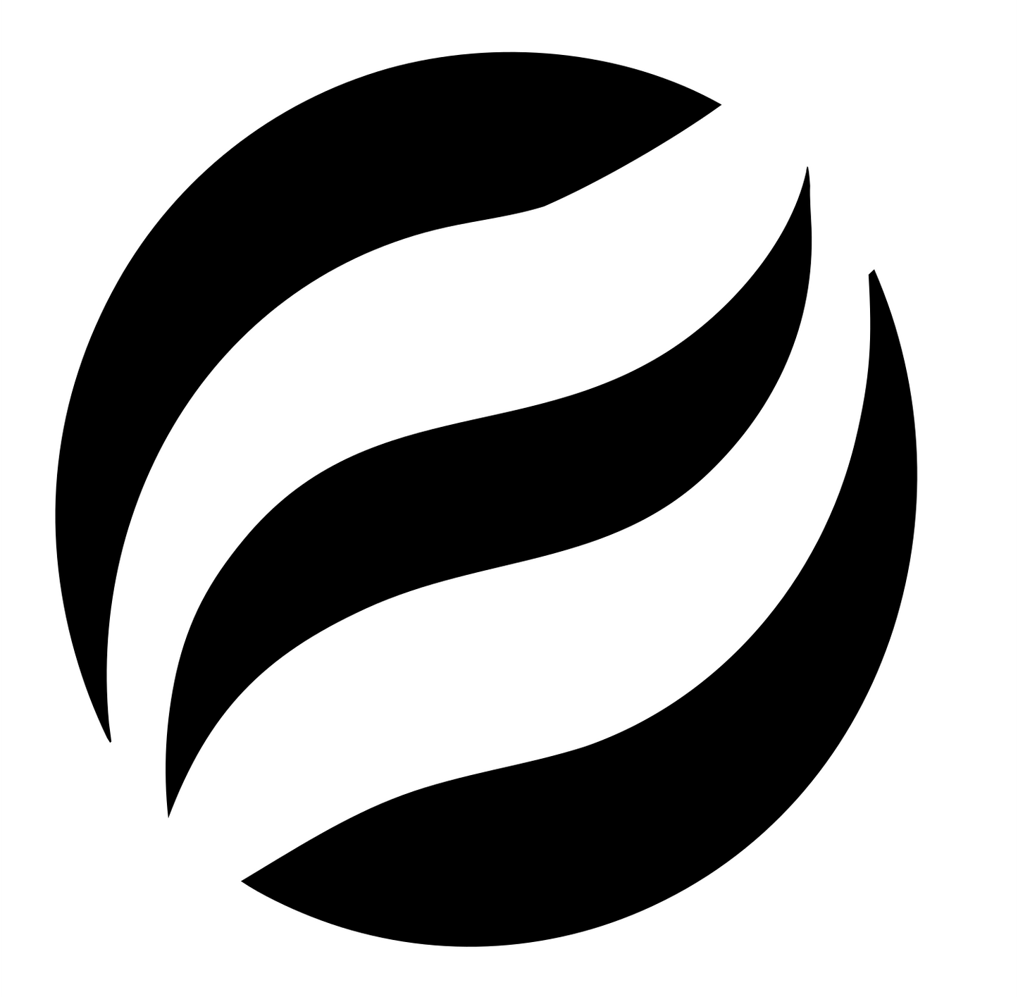 Negative Space Flame Globe Mark #ffffff/#000000