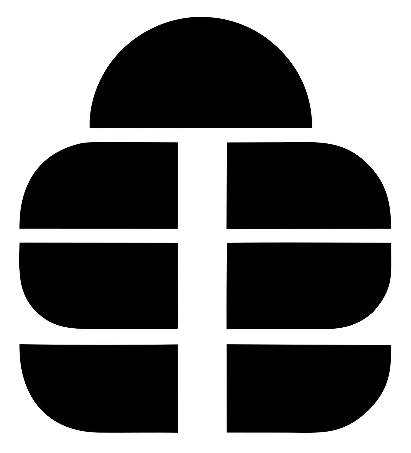 Chunky Grid Globe Mark #ffffff/#000000