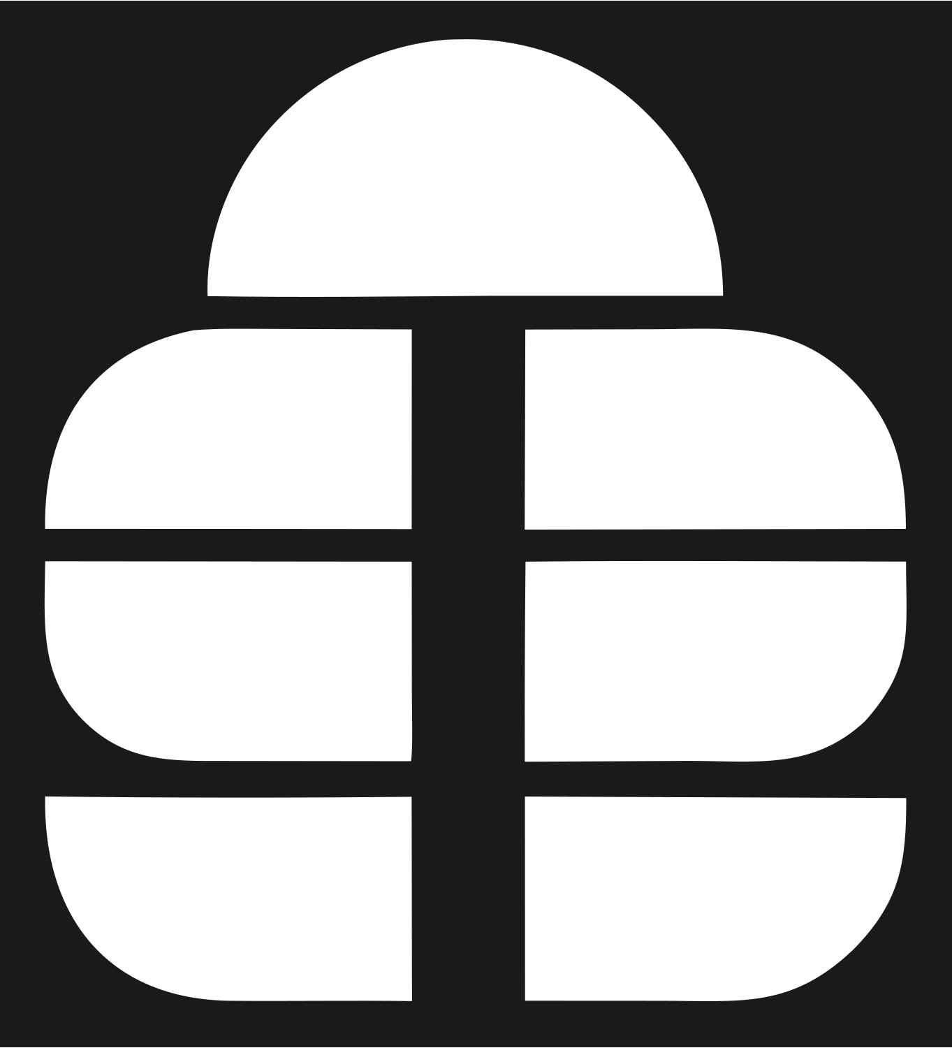 Chunky Grid Globe Mark #1a1a1a/#ffffff