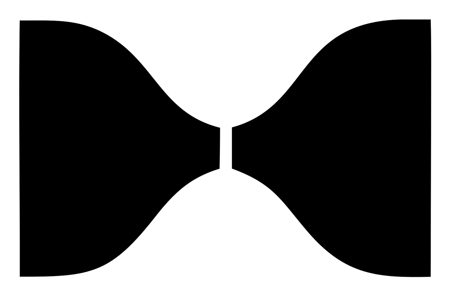 Bold Bow Tie Sushi Mark #ffffff/#000000