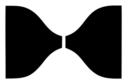 Bold Bow Tie Sushi Mark #ffffff/#000000