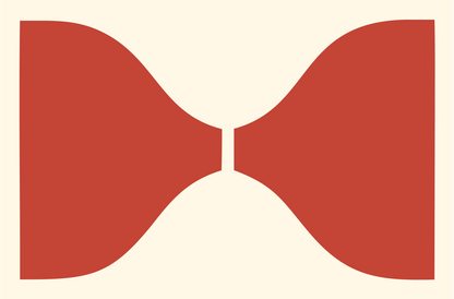 Bold Bow Tie Sushi Mark #fff8e7/#c44536