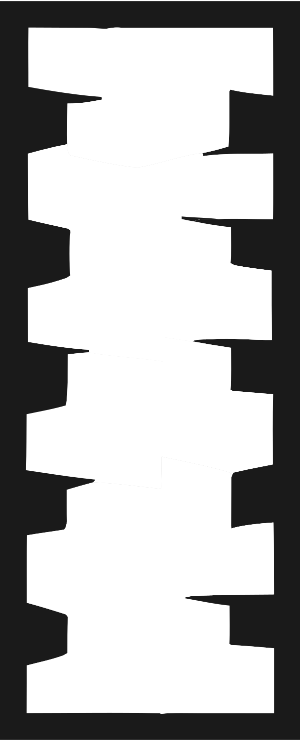 Blocky Column Stack Emblem #1a1a1a/#ffffff