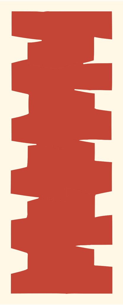 Blocky Column Stack Emblem #fff8e7/#c44536