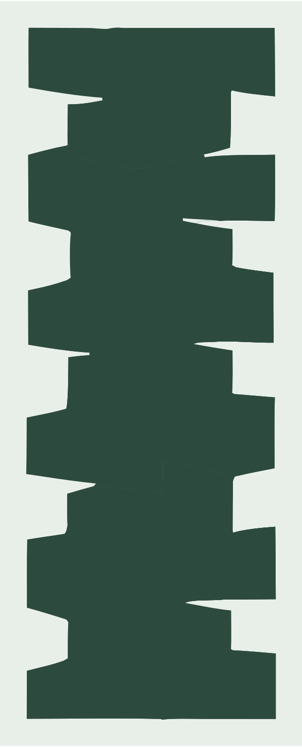 Blocky Column Stack Emblem #e8efe9/#2d4a3e