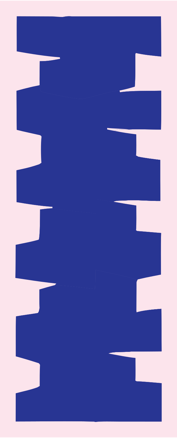 Blocky Column Stack Emblem #fce4ec/#283593