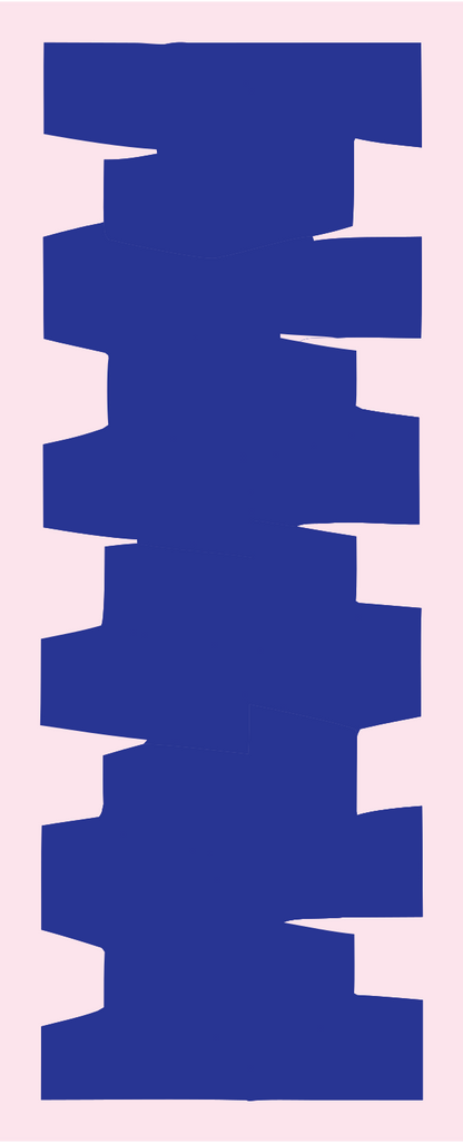 Blocky Column Stack Emblem #fce4ec/#283593