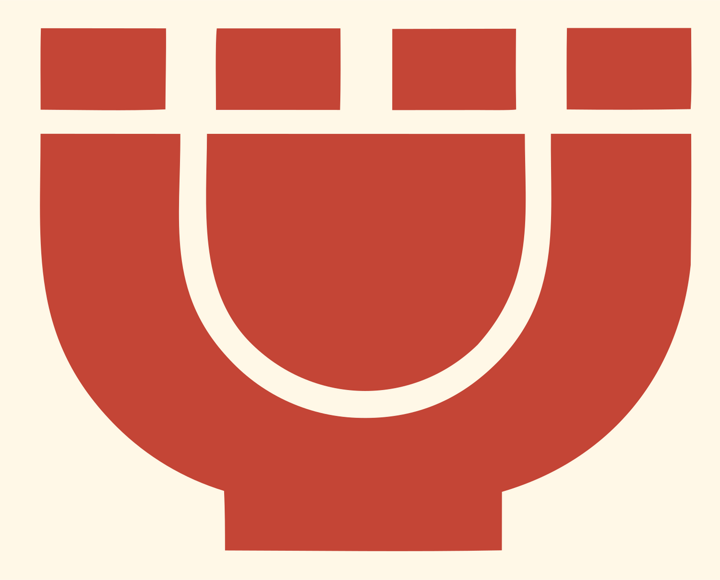 Bold Magnet Bowl Emblem #fff8e7/#c44536