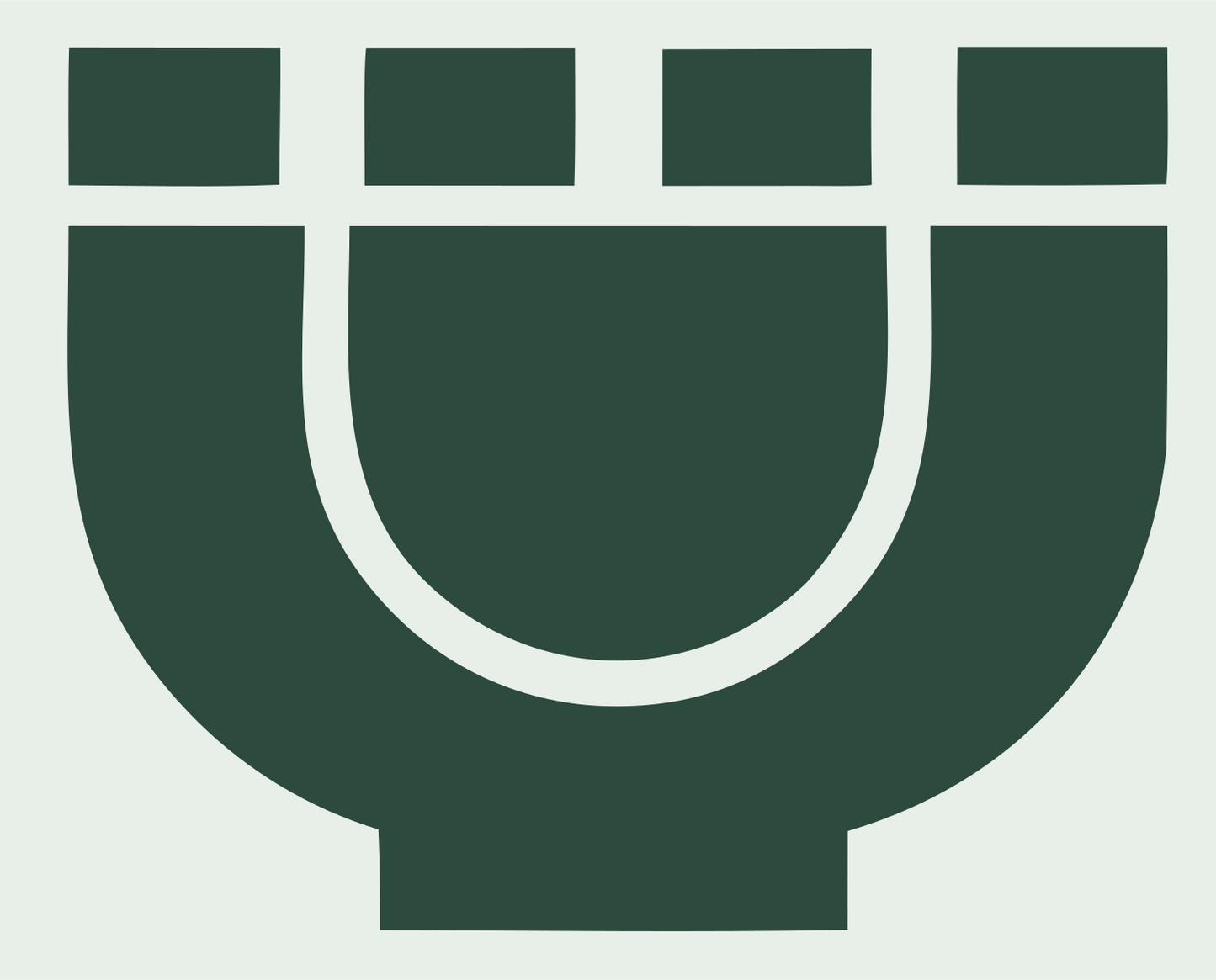Bold Magnet Bowl Emblem #e8efe9/#2d4a3e