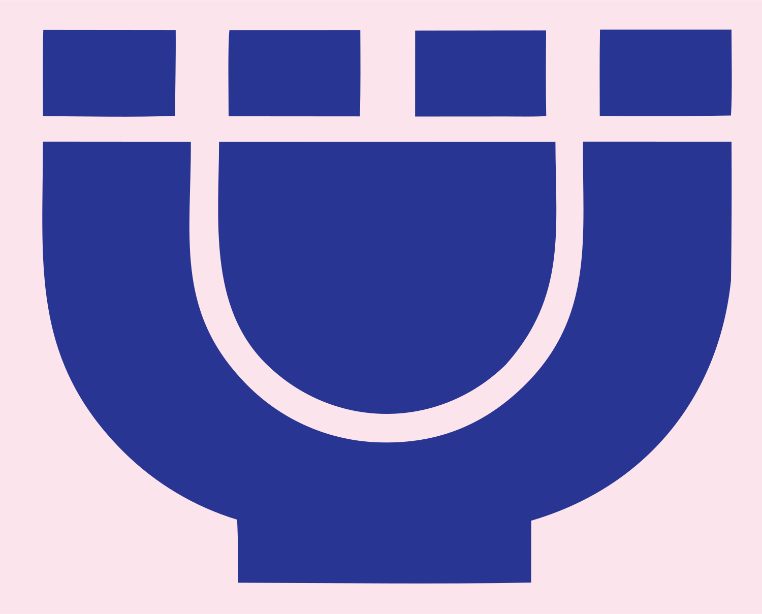 Bold Magnet Bowl Emblem #fce4ec/#283593