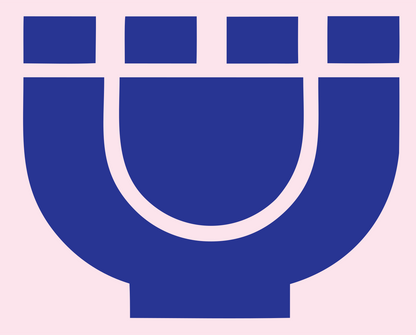 Bold Magnet Bowl Emblem #fce4ec/#283593
