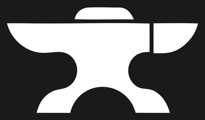 Bold Anvil Negative Space Icon #1a1a1a/#ffffff