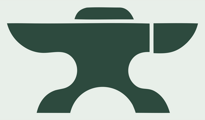 Bold Anvil Negative Space Icon #e8efe9/#2d4a3e