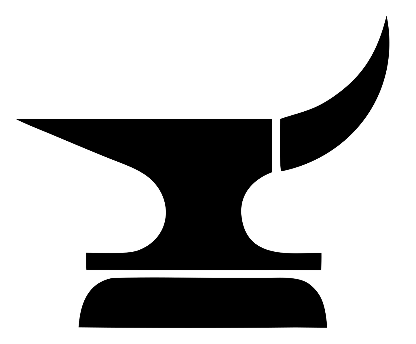 Bold Anvil Horned Mark #ffffff/#000000