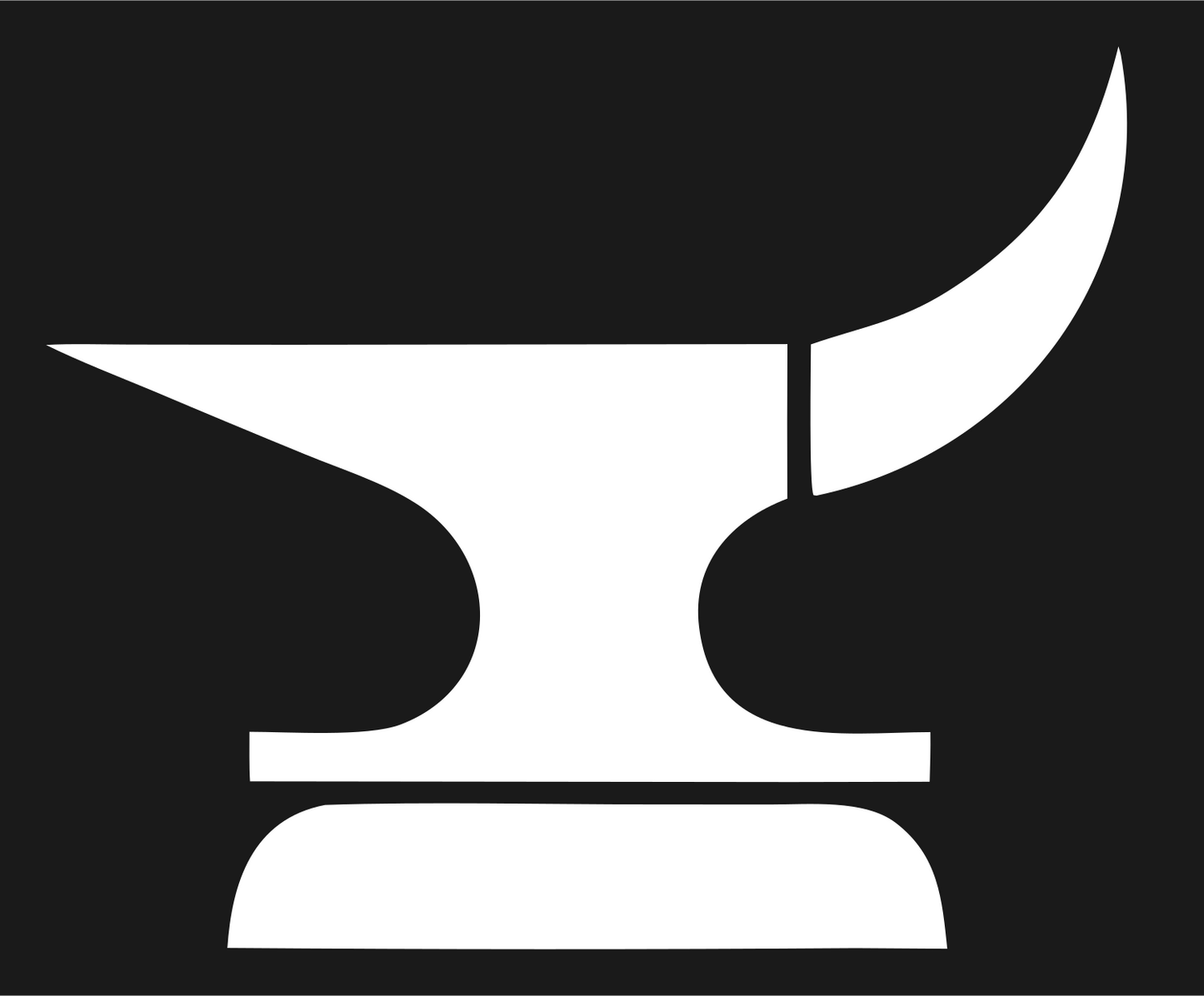 Bold Anvil Horned Mark #1a1a1a/#ffffff