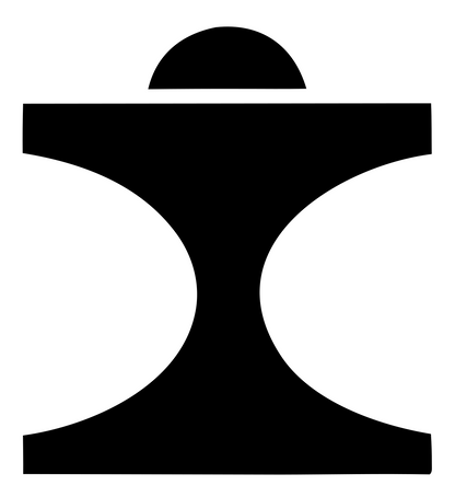 Bold Anvil Dome Crest #ffffff/#000000