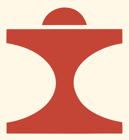 Bold Anvil Dome Crest #fff8e7/#c44536