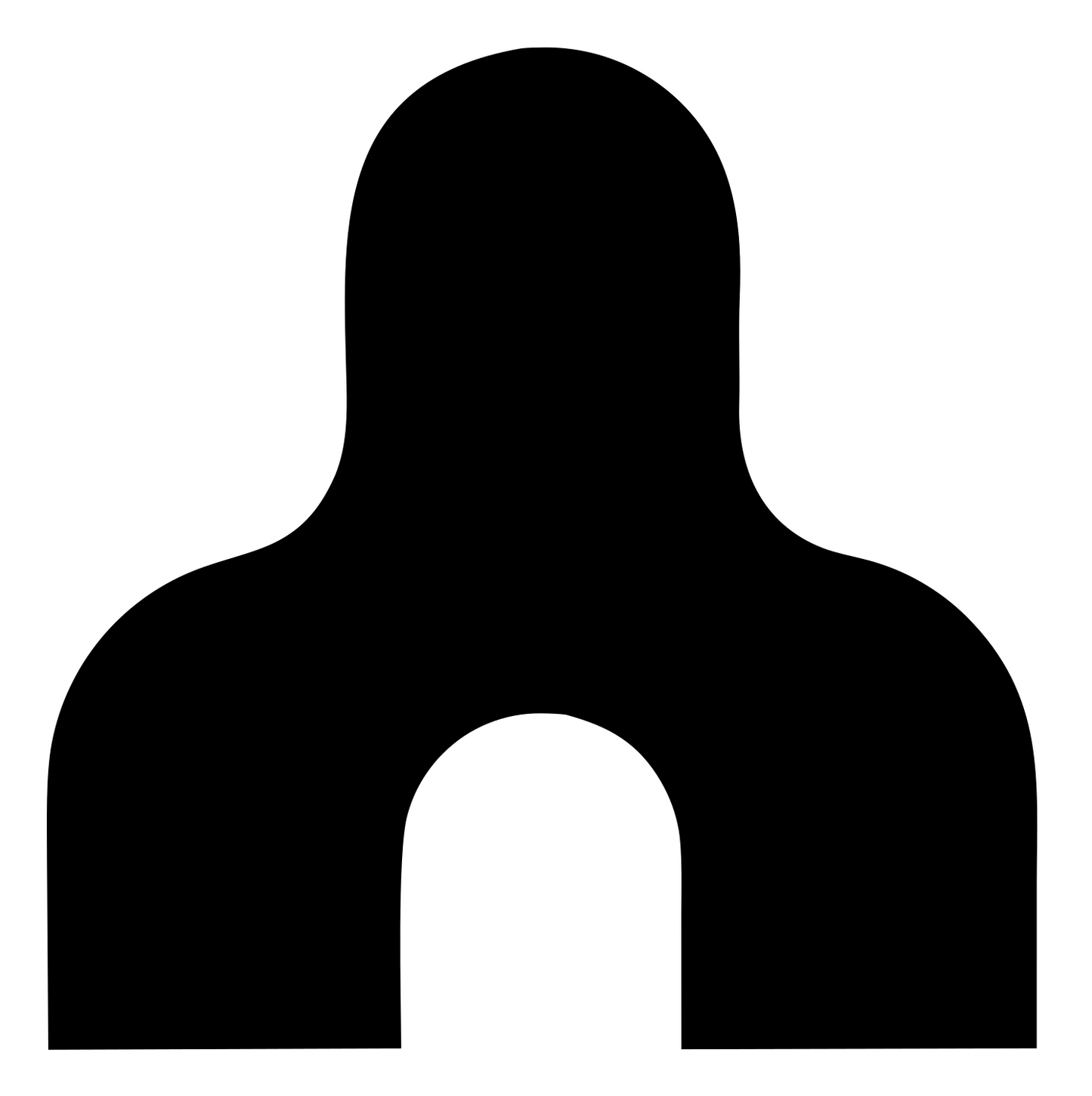 Minimalist Anvil Cutout Logo #ffffff/#000000