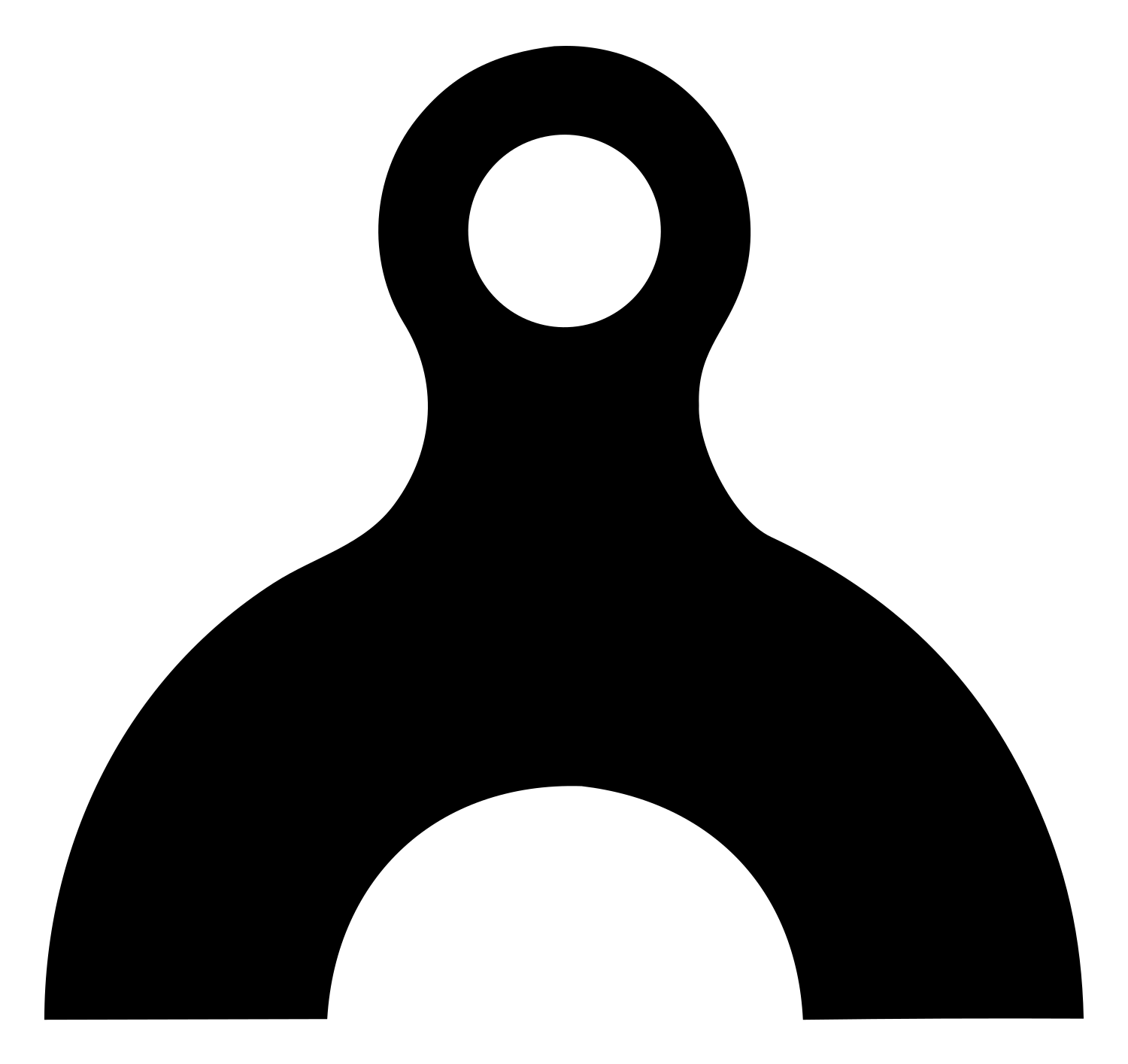 Bold Anvil Ring Top Logo #ffffff/#000000