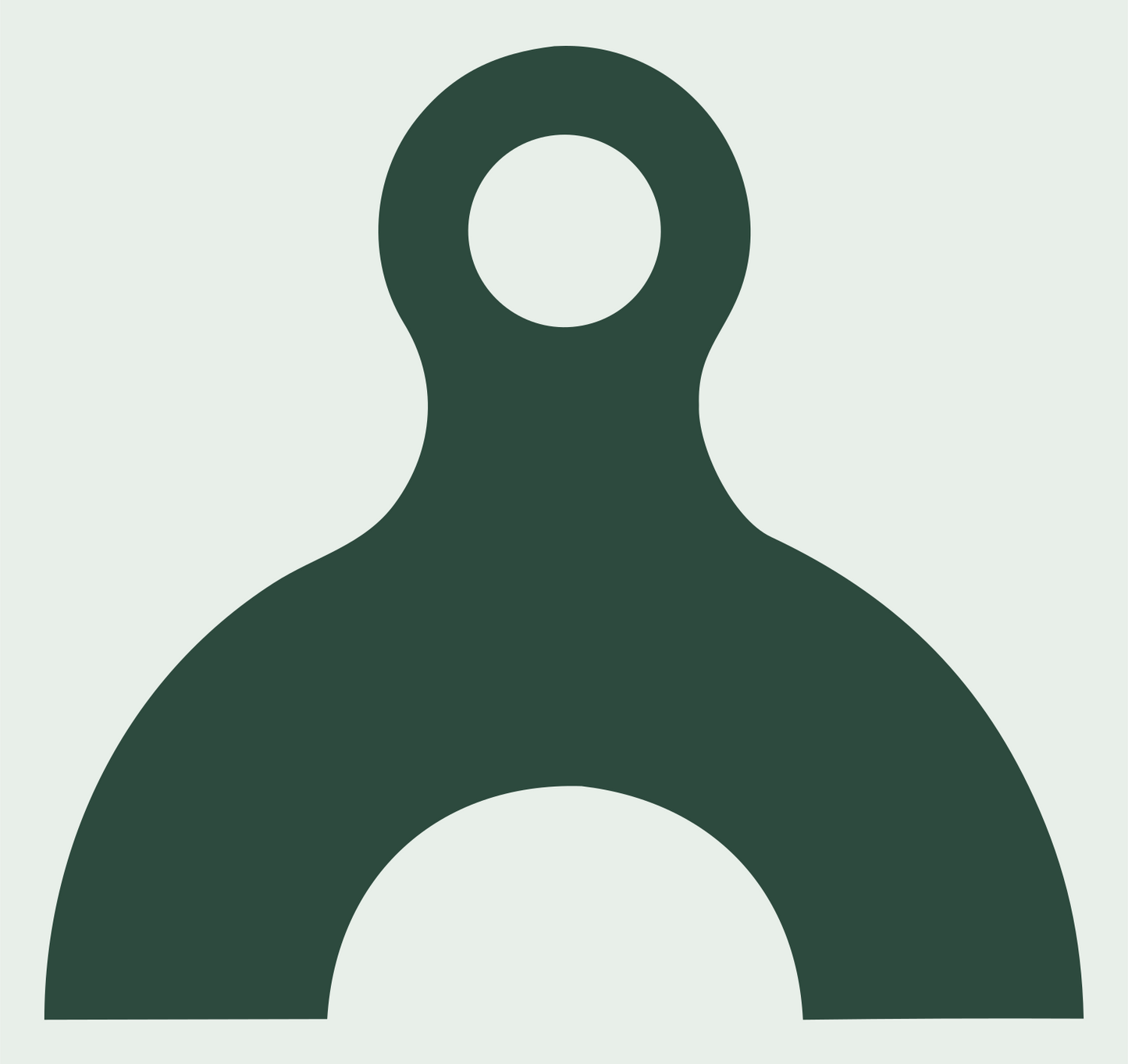 Bold Anvil Ring Top Logo #e8efe9/#2d4a3e