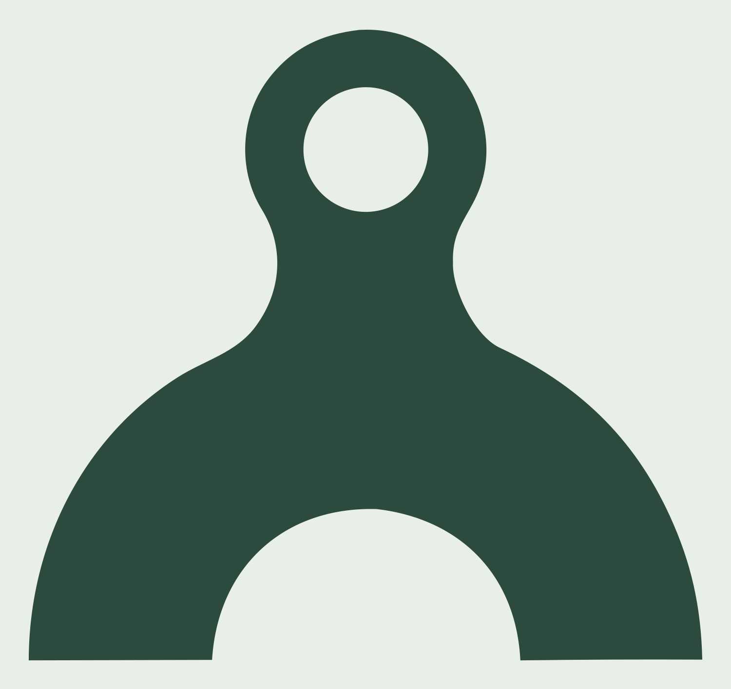 Bold Anvil Ring Top Logo #e8efe9/#2d4a3e