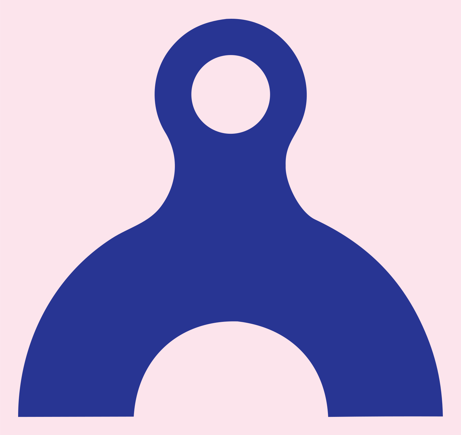 Bold Anvil Ring Top Logo #fce4ec/#283593